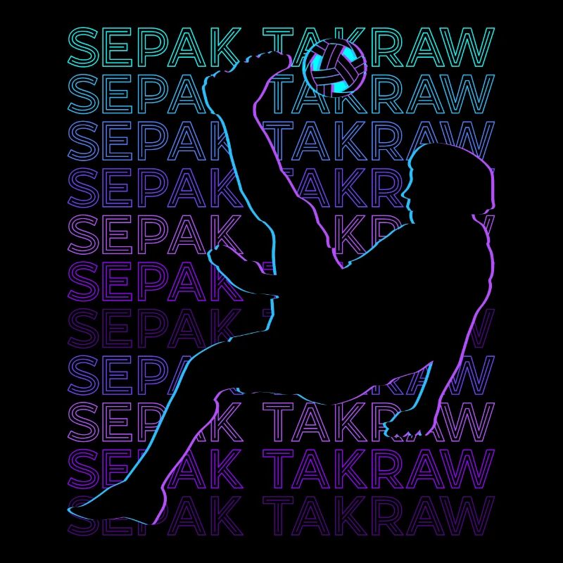 Sepak Takraw Spieler Retro