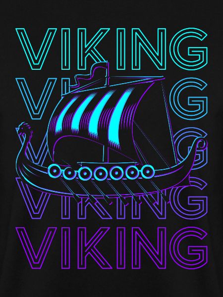 Viking Ship Longship Retro