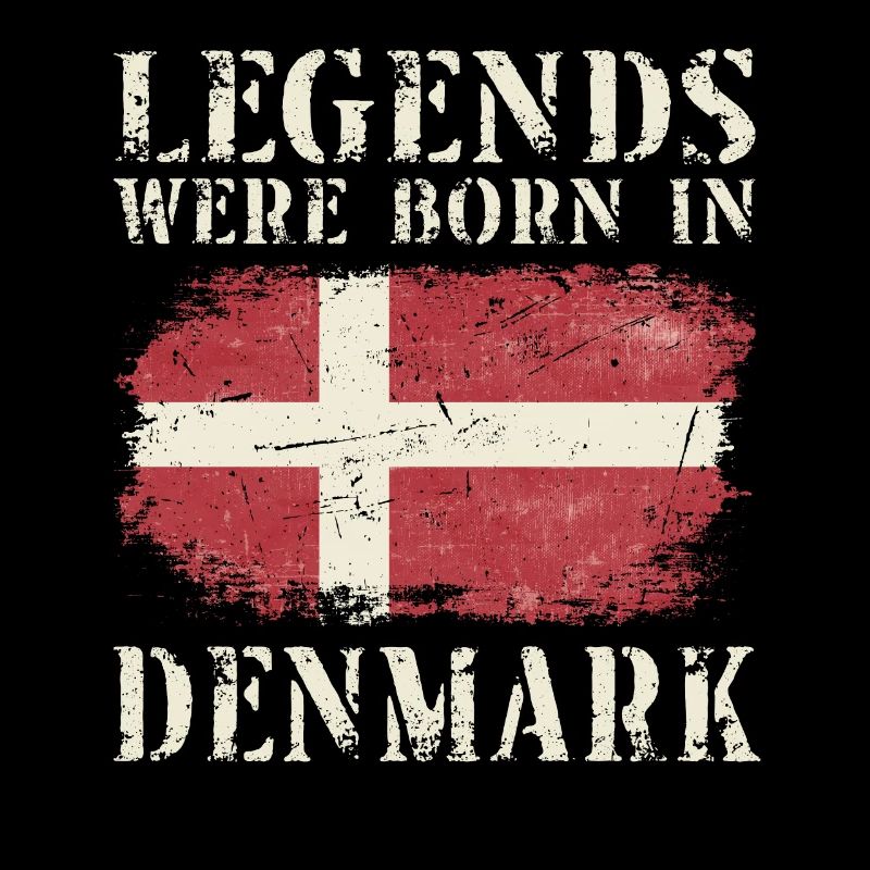 Vintage Design Danish Flag Denmark