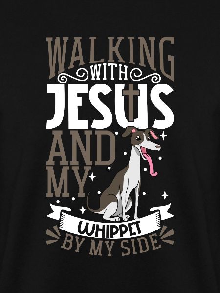 Jesus und Hund - Whippet