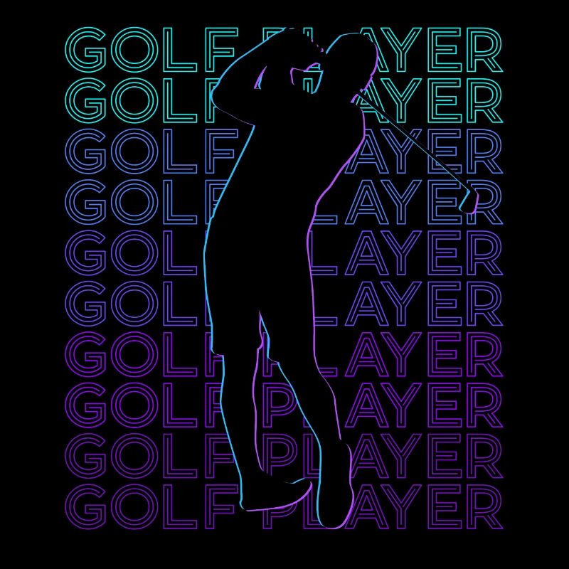 Golfspieler Golfer Golfspielen Retro