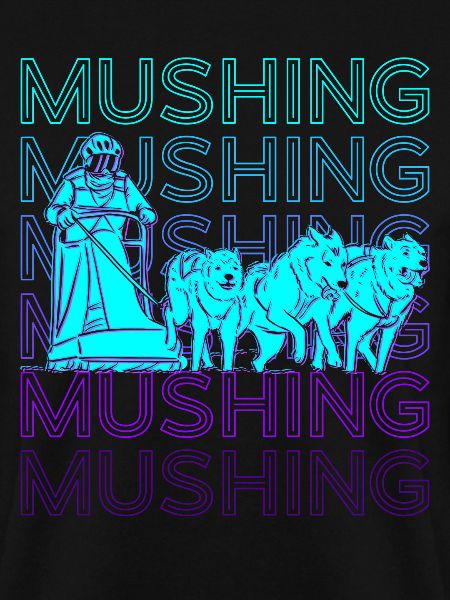 Mushing Schlittenhundeschlittenfahrt Retro
