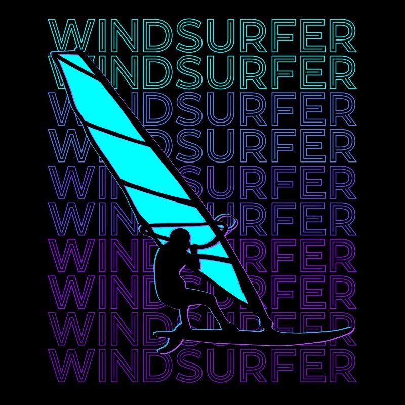 Windsurfer Windsurfen Windsurfen Retro