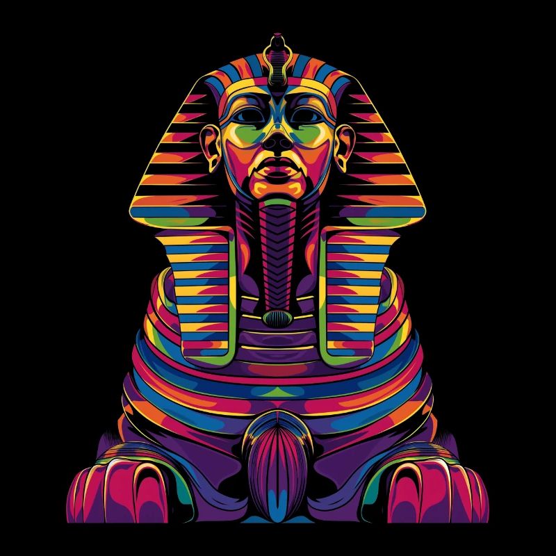 Chat Sphynx Pharaon Égypte Pop Art