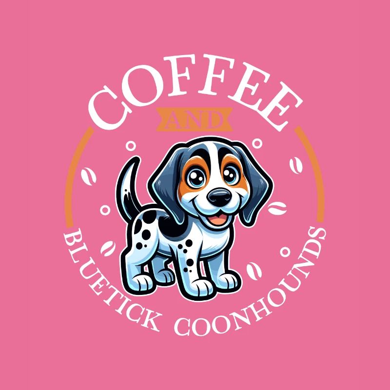 Café et Bluetick Coonhound