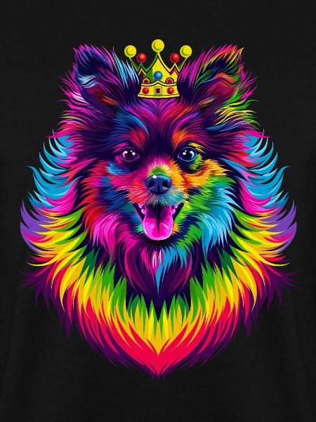 Keeshond Hundekrone Popart