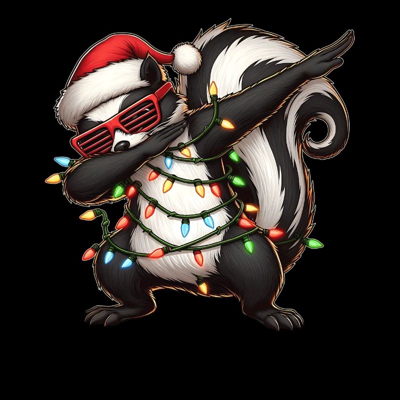 Dabbing Skunk Sunglasses Cute Christmas Xm