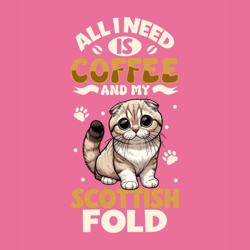 Coffee and my Scottish Fold-eared Cat