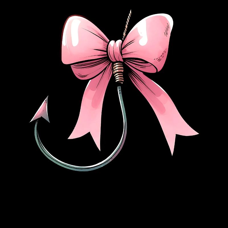 Coquette Bow Pêche Hameçon Arc Rose