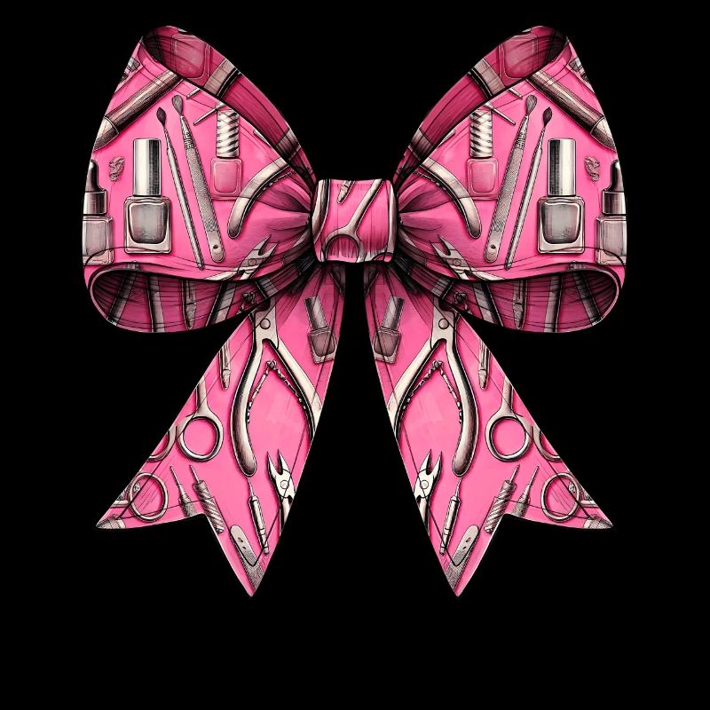 Coquette Bow Nail Tech Tools Esthéticienne