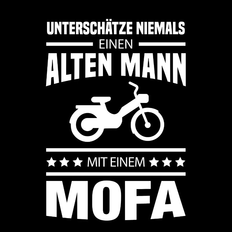 Alter Mann Mofa Zweirad Moped