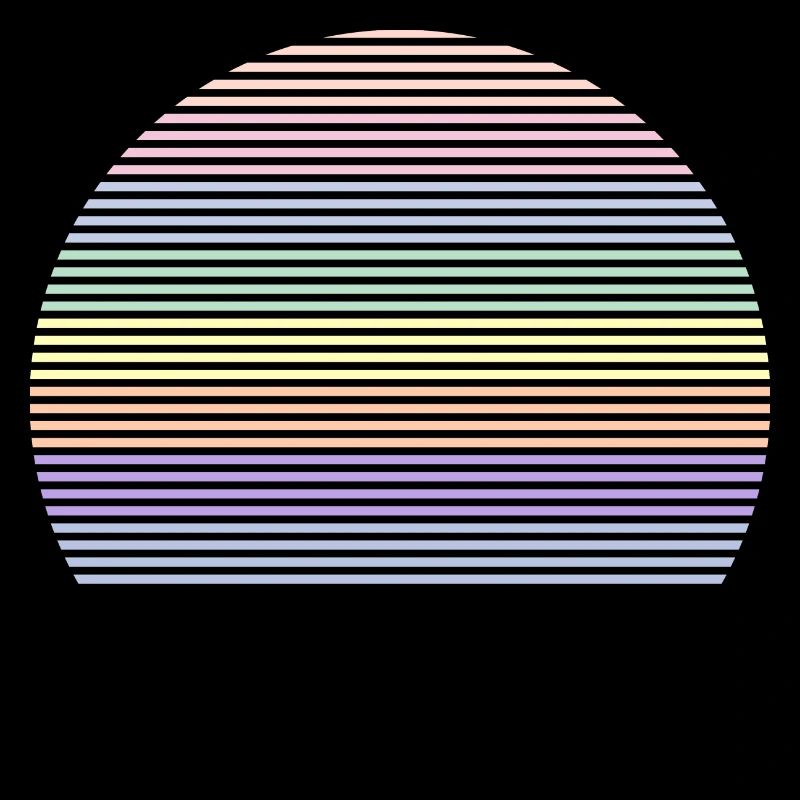 Forme de symbole de couleurs pastel arc-en-ciel rétro