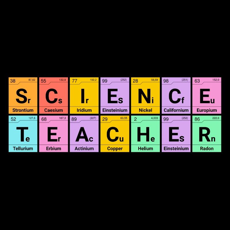 enseignant science éléments chimiques cadeau