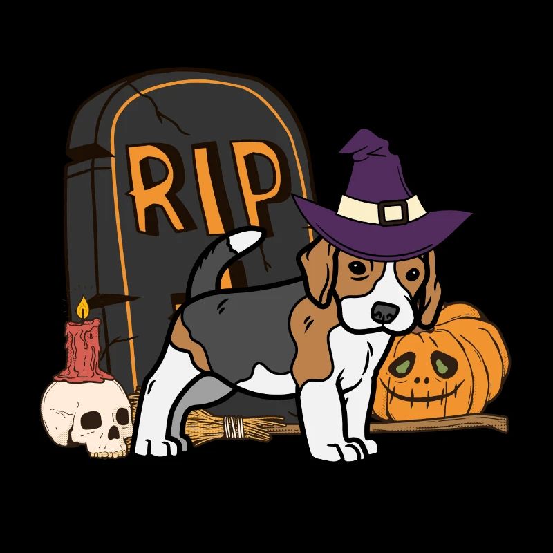 Süßer Beagle Halloween Hund