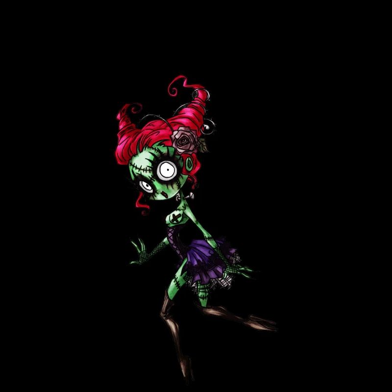 Fäden Puppe in Lila