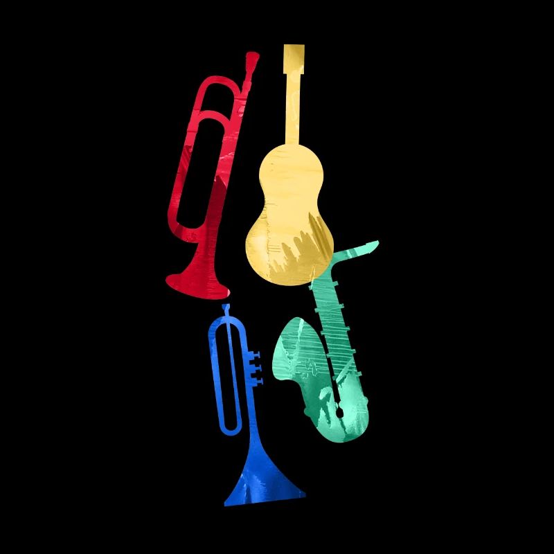 Jazz,Instrumente,Tompete,Guitarre,Saxophon