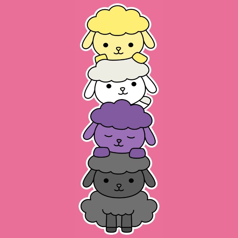 Non-binary flag sheep design for proud Enbys