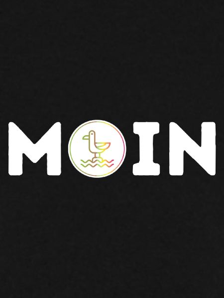 Moin mit Möwe S/W