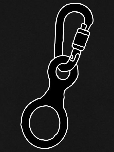 Karabiner Abseilachter 2