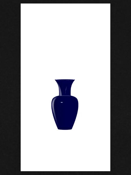 Mitternachtsblaue Vasen-Silhouette