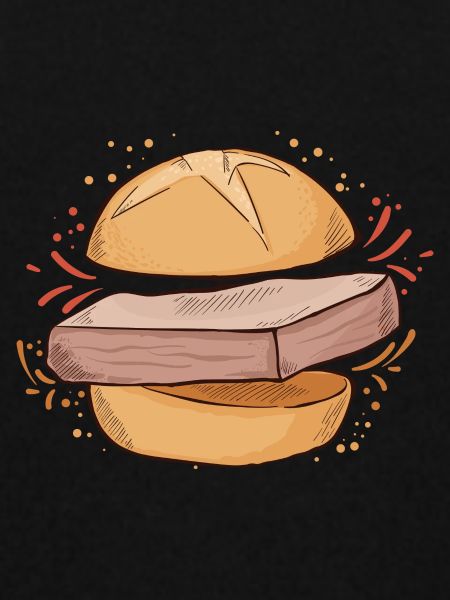 Leberkäse Fleischkäse Brötchen Fan
