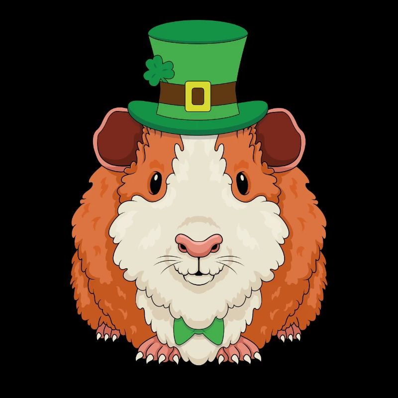 Cadeau drôle du jour de St.Patrick de cochon d'Inde