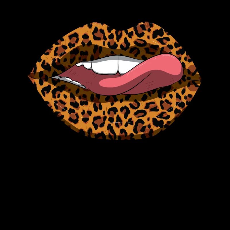 Sexy Mouth Cheetah Leopard Jaguar Pattern Lips