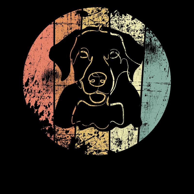 Labrador Hund retro