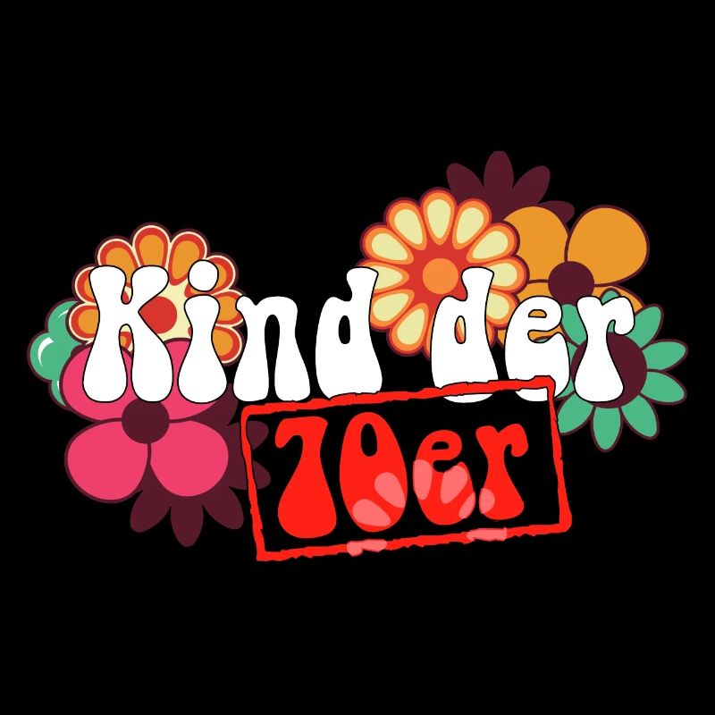 Kind der 70er Blumen Retro