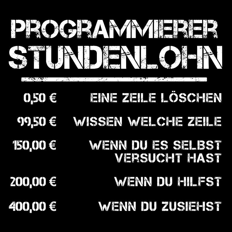 Programmierer - Stundenlohn wie er sein müsste