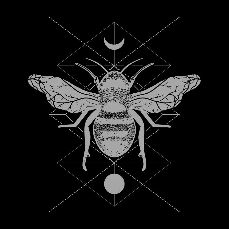 Occult Geometric Bee Witchcraft Gothic Witch