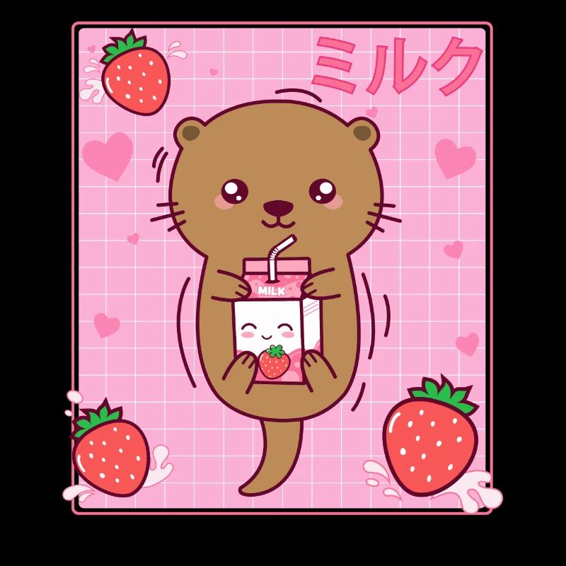 Kawaii Seeotter Erdbeermilchshake Otaku