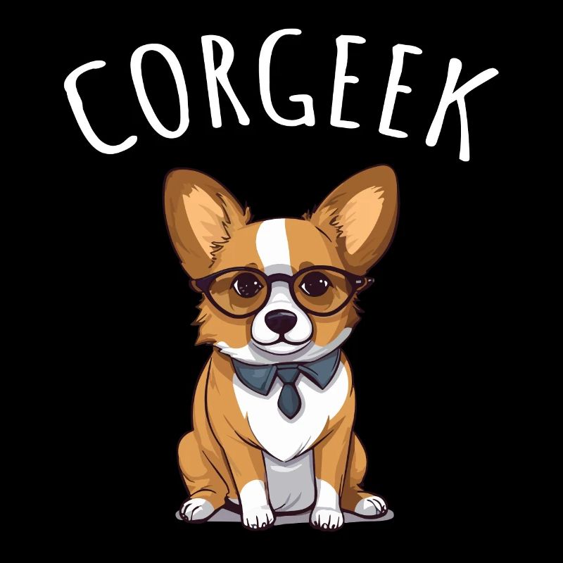 Corgi avec lunettes Geeks Nerds Corgis chien Corgeek