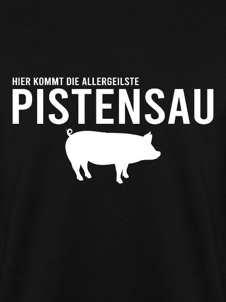 Pistensau Skifahrer Fun
