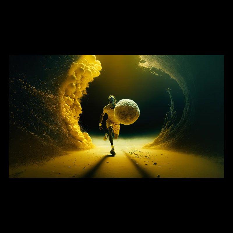 Tennis Player in Space