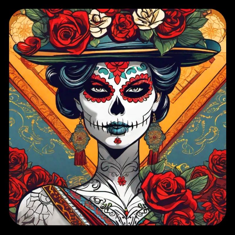 Dia de los Muertos Frau mit Rosen
