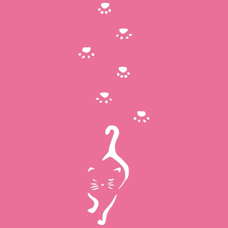 chat avec empreinte de pattes