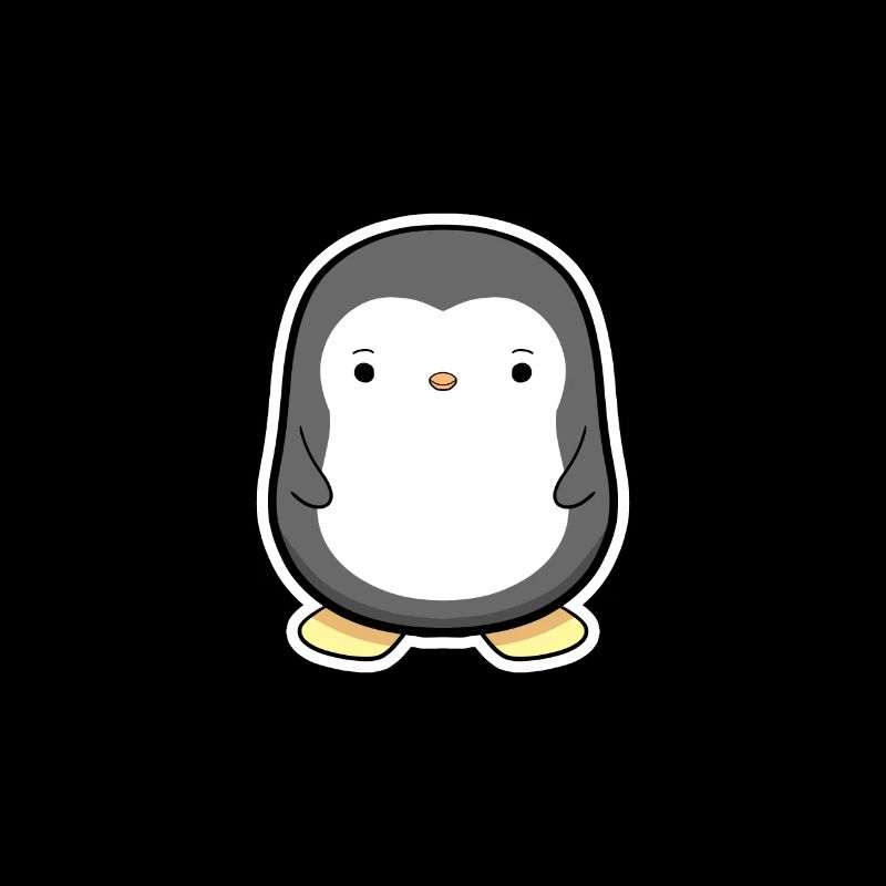 Kleiner Pinguin Cartoon Sticker