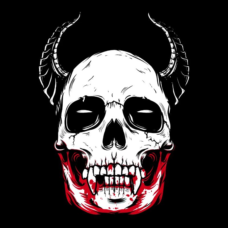 Vampire skeleton horror skull