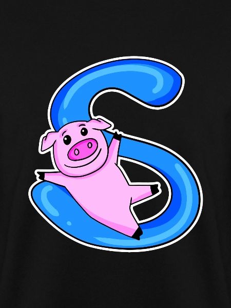 Schwein Buchstabe S