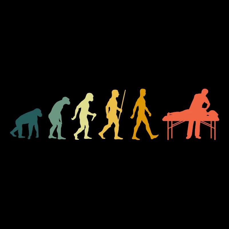 Physio Evolution Physiotherapeut Entwicklung Retro