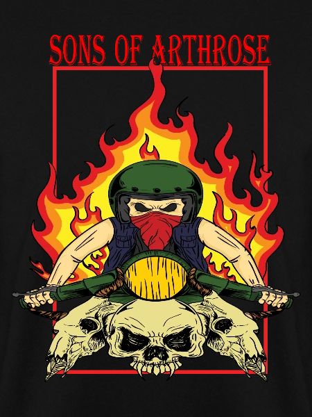 Flammenbiker Skullride