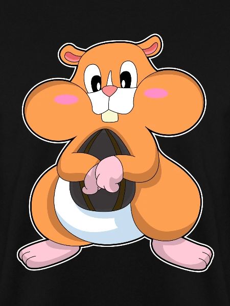 Hamster with walnut
