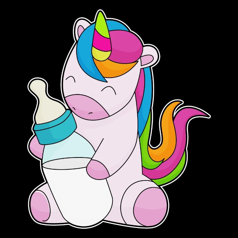 Einhorn Milchflasche