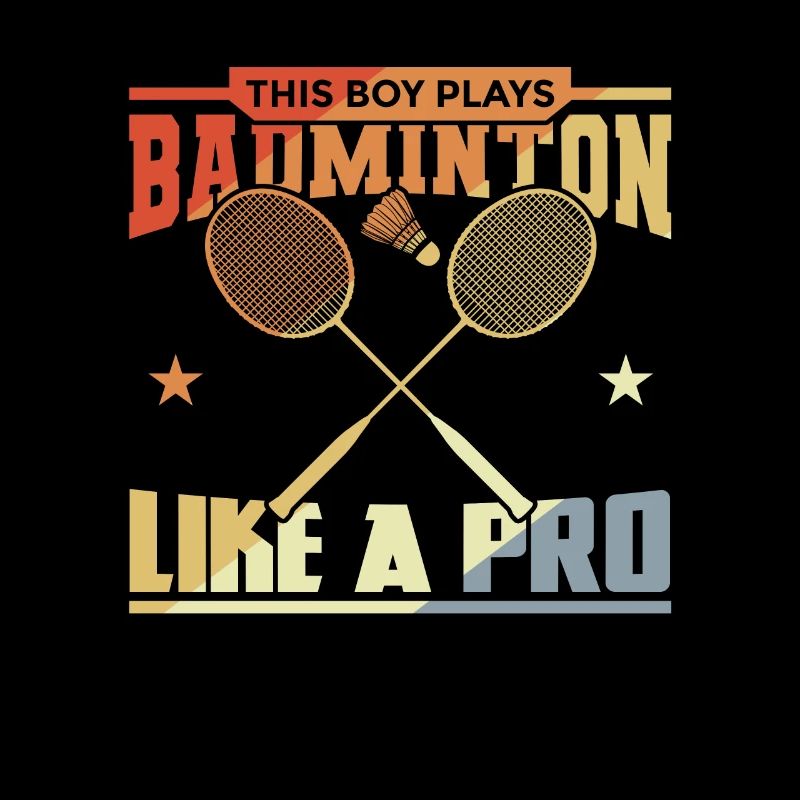Junge der Badminton spielt