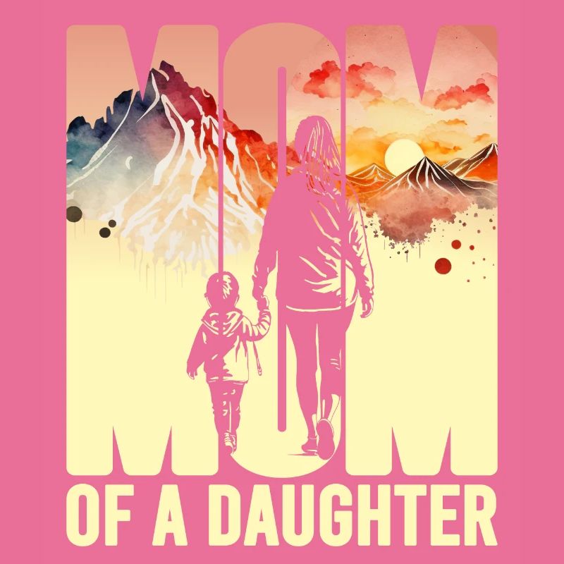 Mutter mit einer Tochter Muttertag Berge Mama Kind