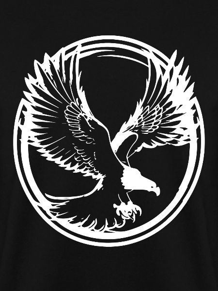 Strong eagle silhouette