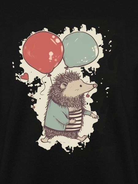 Igel mit Luftballons