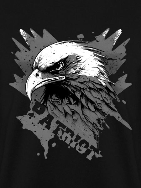 Patriotic eagle with lettering