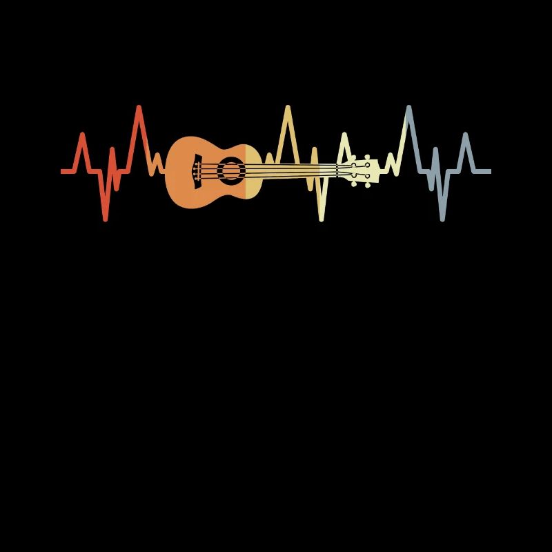 Palpitations cardiaques ECG ukulélé vintage